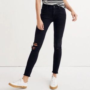 Madewell Distressed Black Skinny Jeans